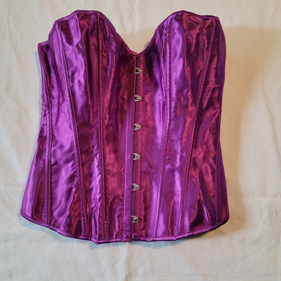 New In Bag Gorgeous Metallic Purple Corset - Picture 1 of 8